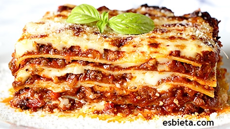 Lasagna original - Recetas de Esbieta